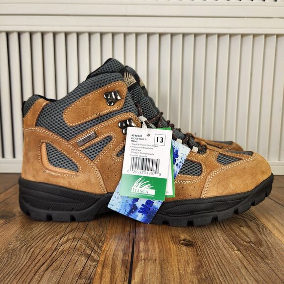 Itasca Ridgeway II Mens Sz 13 Brown Suede Nylon Waterproof Hiking Boots 4540240 - Picture 1 of 10